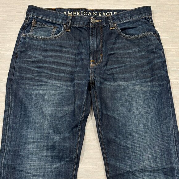 American Eagle Jeans Mens 34 x 32 Original Boot Medium Wash 100% Cotton Denim - Picture 6 of 15